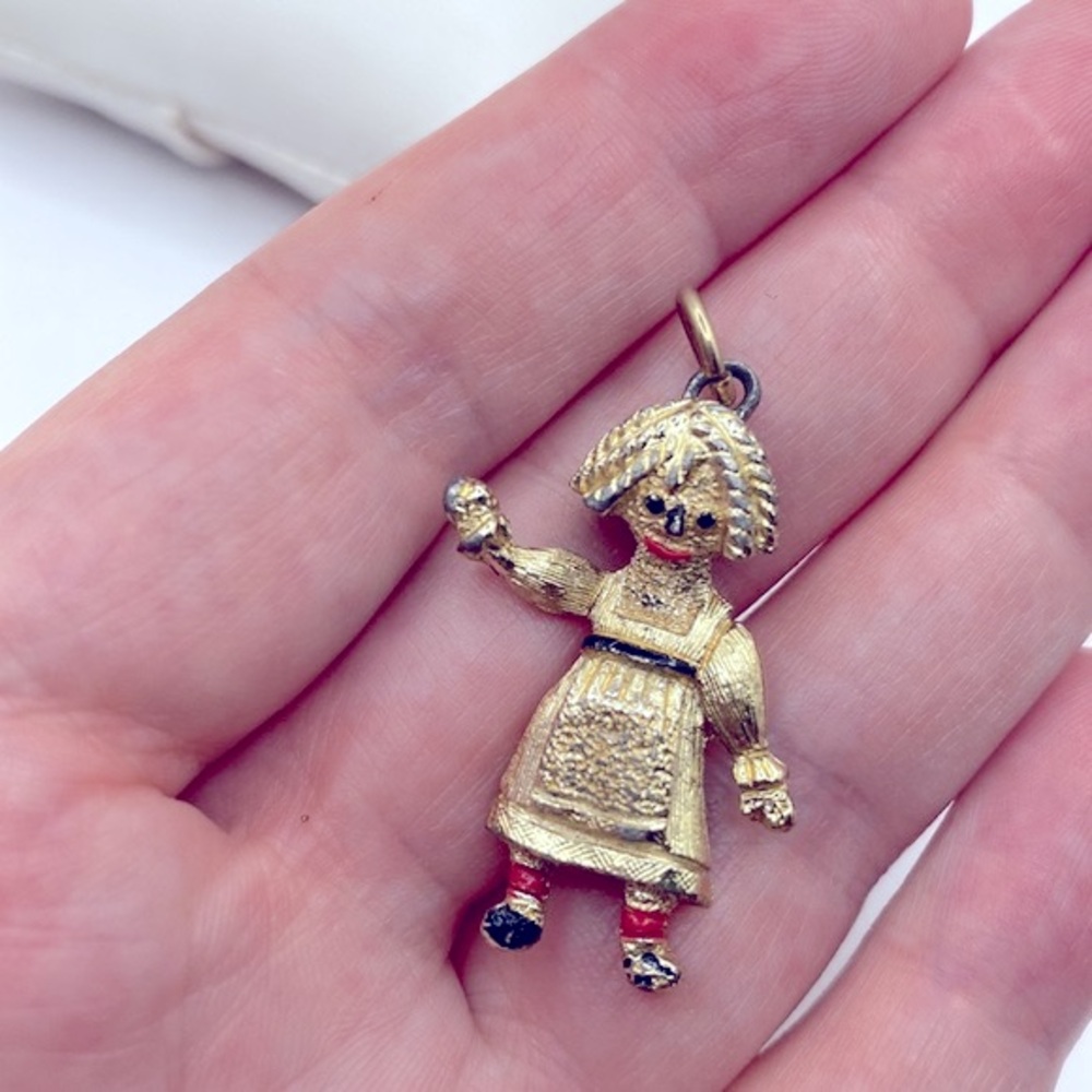 Vintage Signed Emmons Ragedy Ann Pendant - Picture 2 of 5